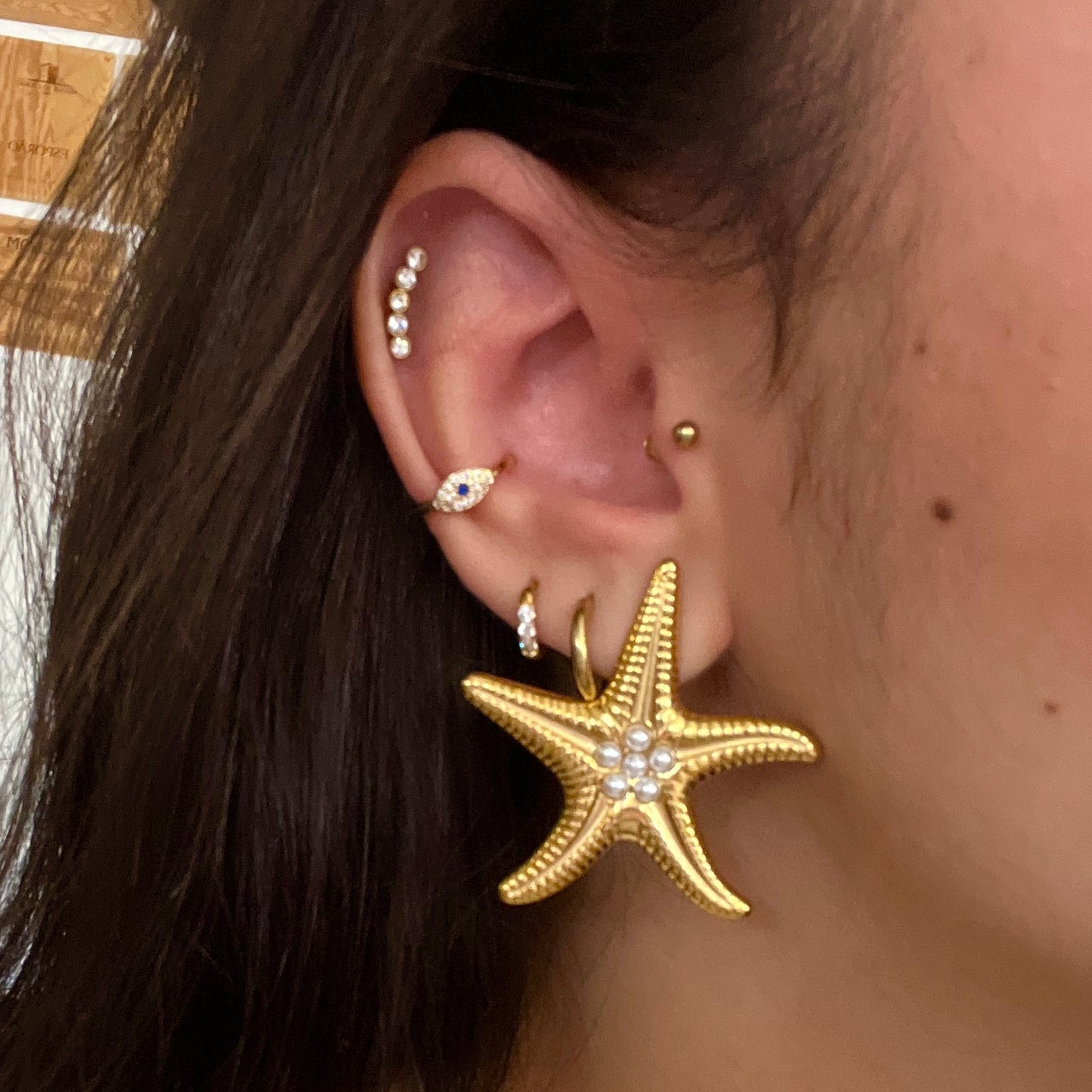 Brinco StarFish Pearl
