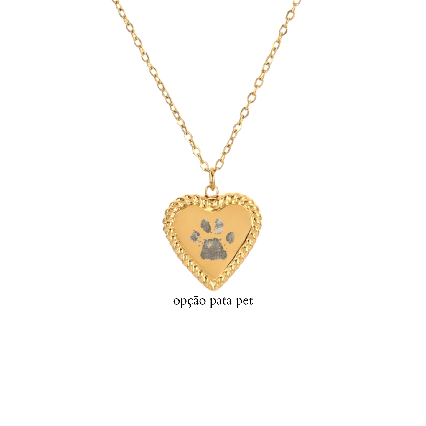 Colar Medalha Coração Personalizável