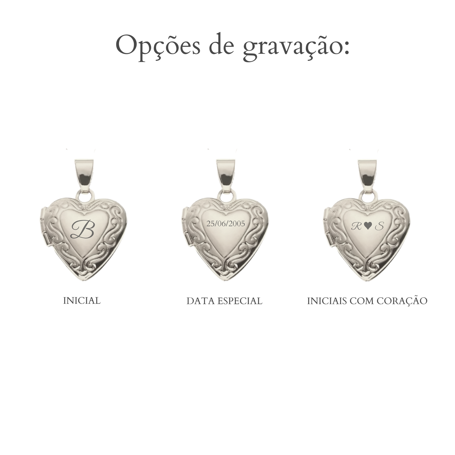 Relicário Coração Personalizável