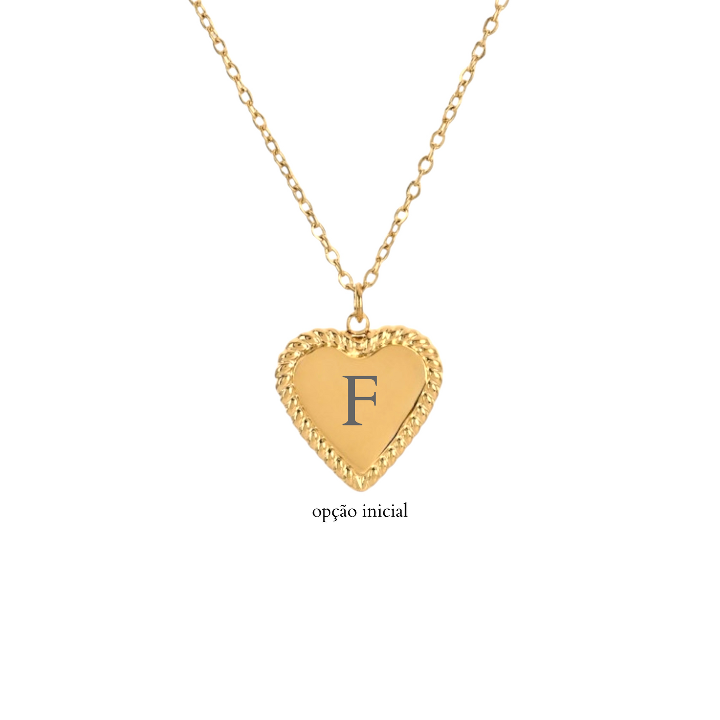 Colar Medalha Coração Personalizável