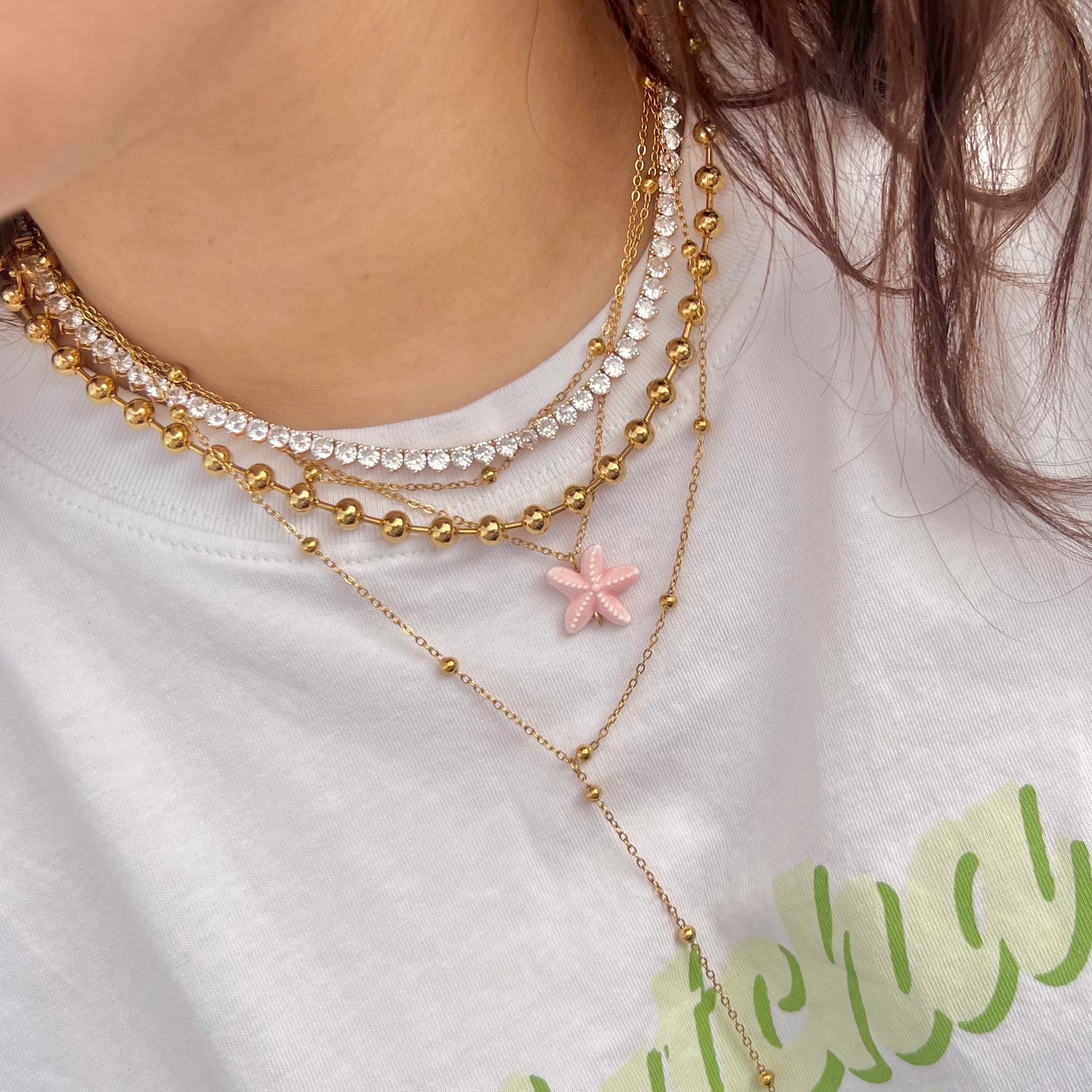 Colar Pink StarFish