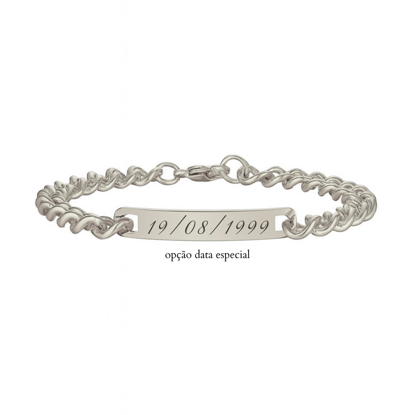 Pulseira Retangular Grossa Personalizável