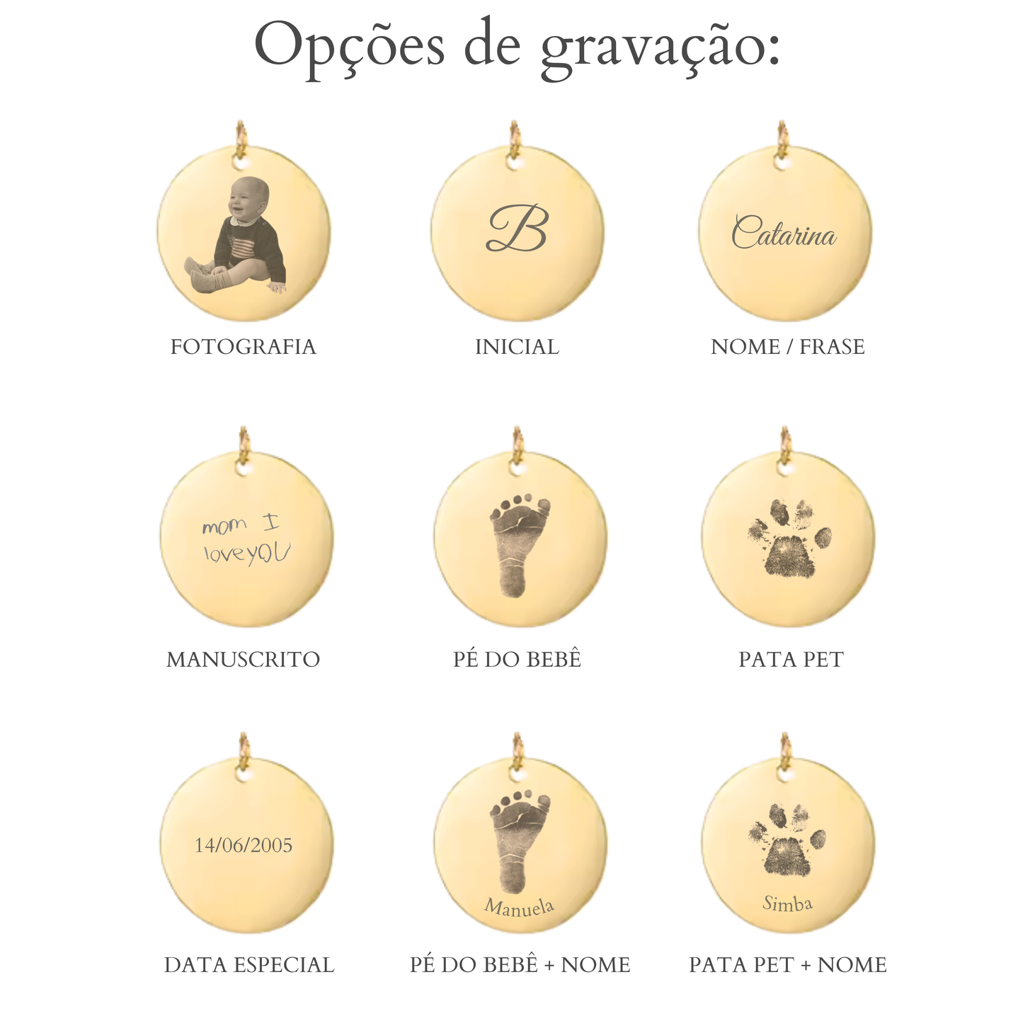 Colar Medalha Personalizável