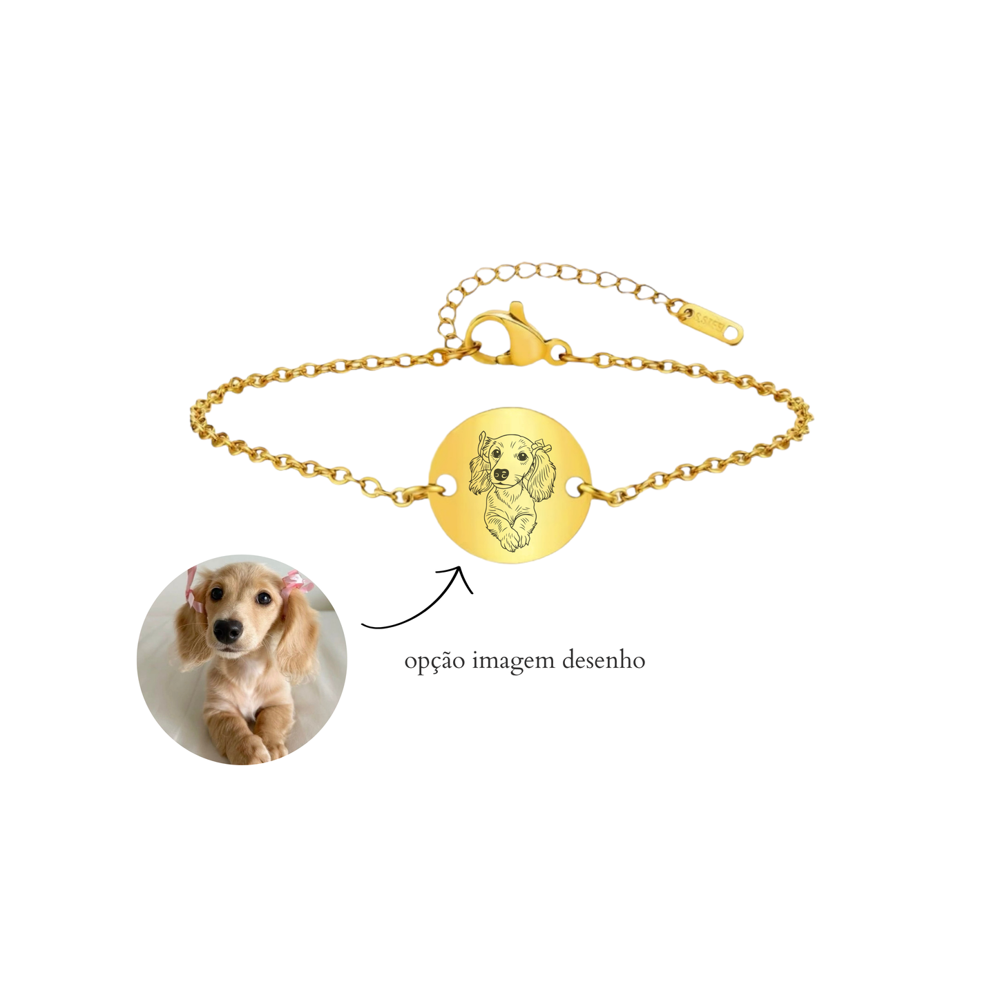 Pulseira Medalha Personalizável