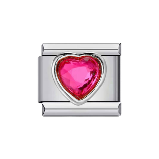PinkHeart Silver Stone