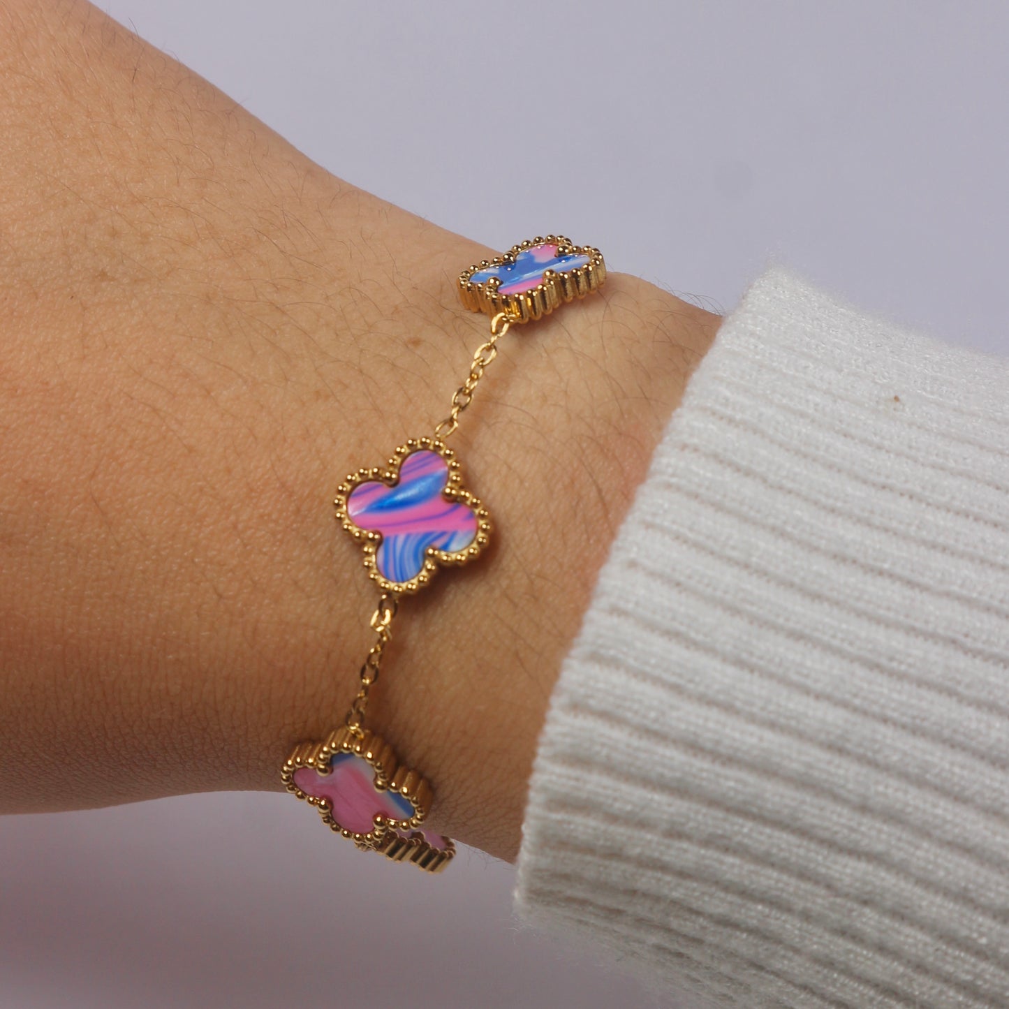 Pulseira Flower Colors Gold