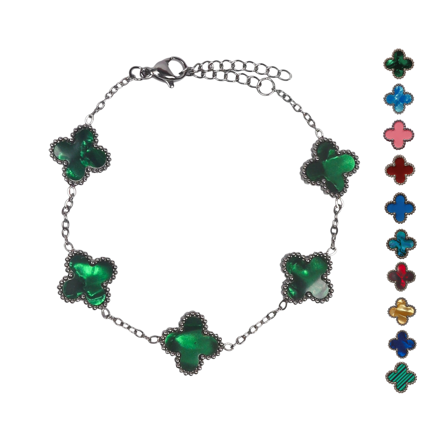 Pulseira Flower Colors Silver