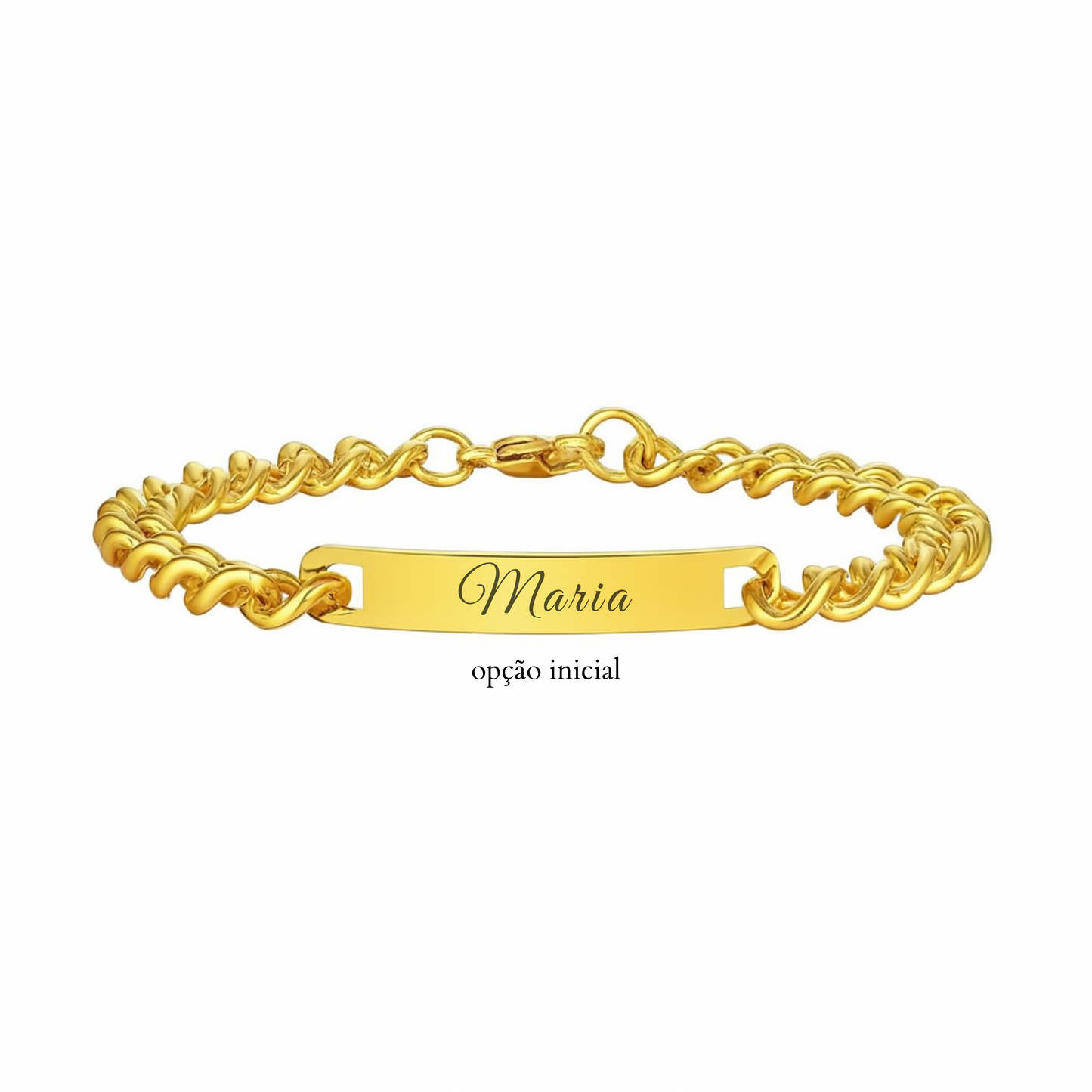 Pulseira Retangular Grossa Personalizável