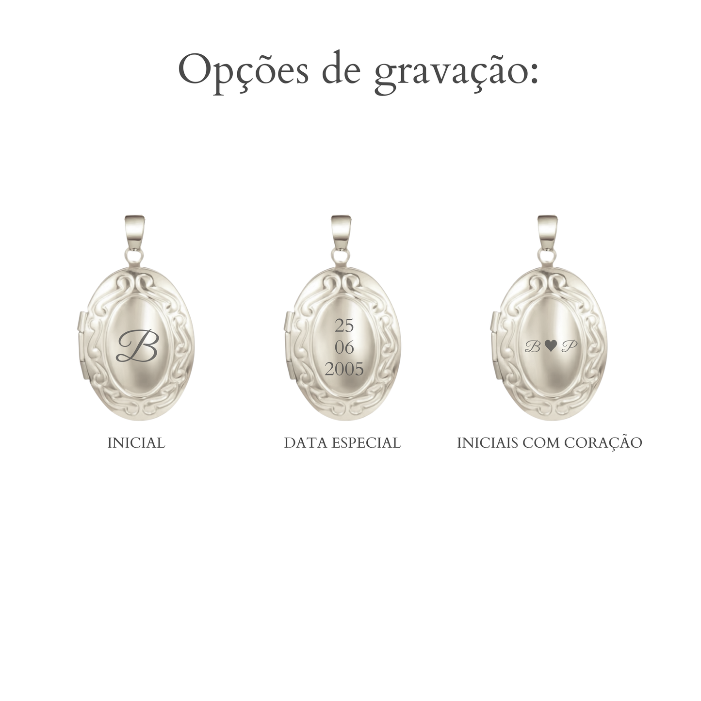 Relicário Oval Personalizável