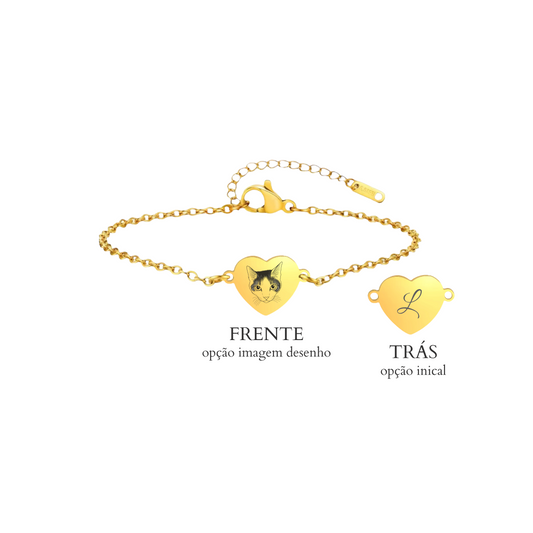 Pulseira Coração Personalizável