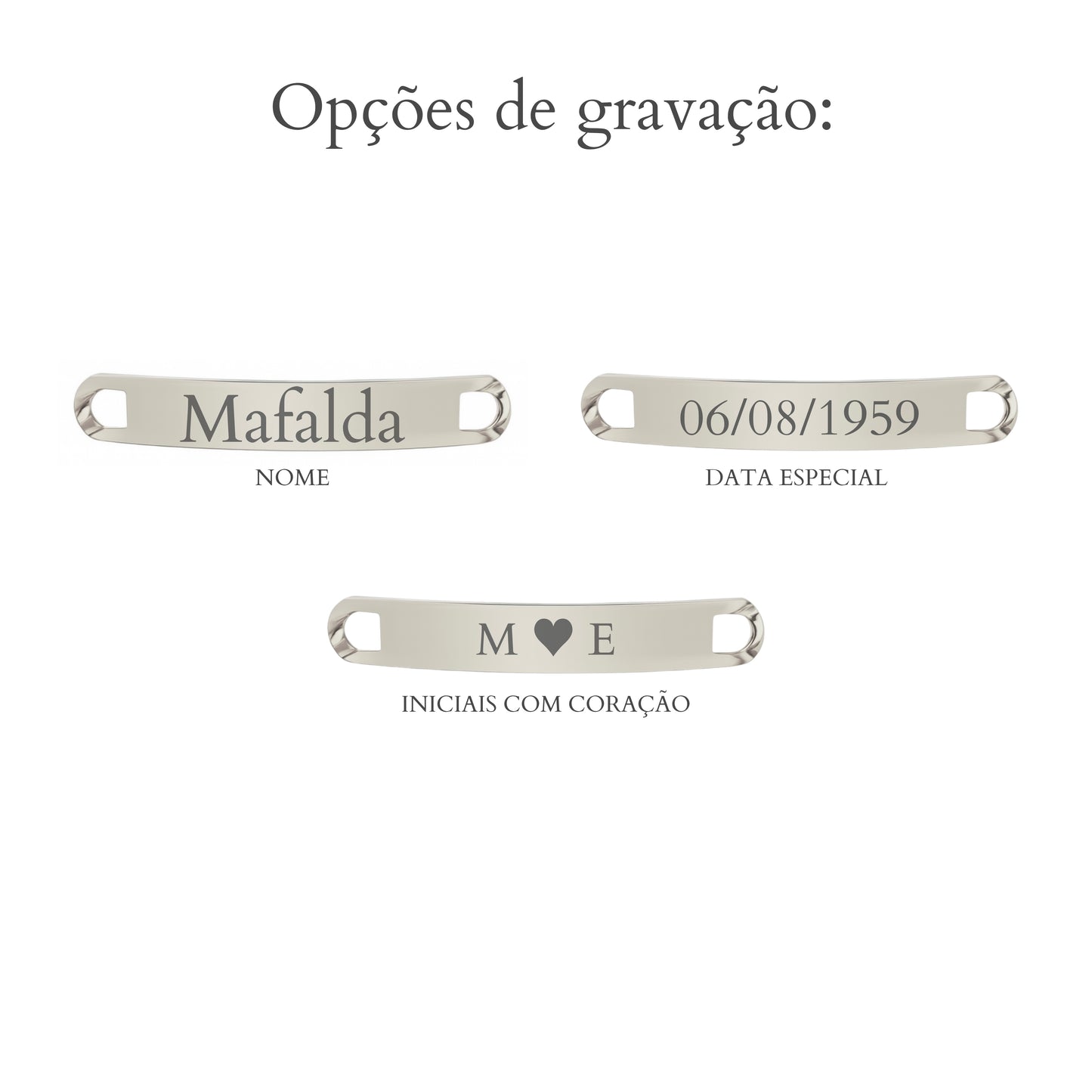 Pulseira Retangular Grossa Personalizável