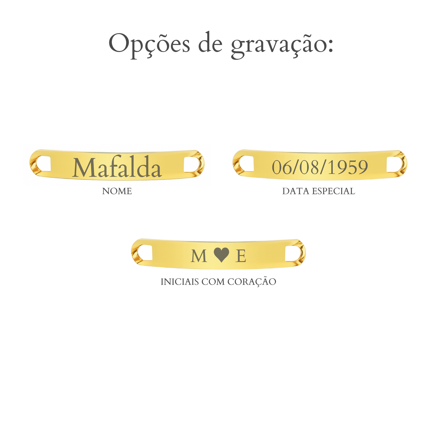 Pulseira Retangular Grossa Personalizável